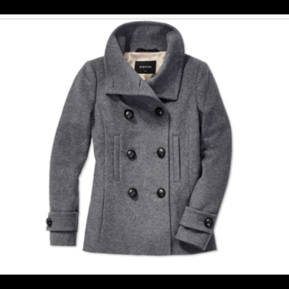 Aritzia Howell dark gray wool pea coat,
